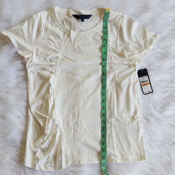 Rachel Roy -316 NWT Amelie Ruched Top White Small - Picture 6 of 7